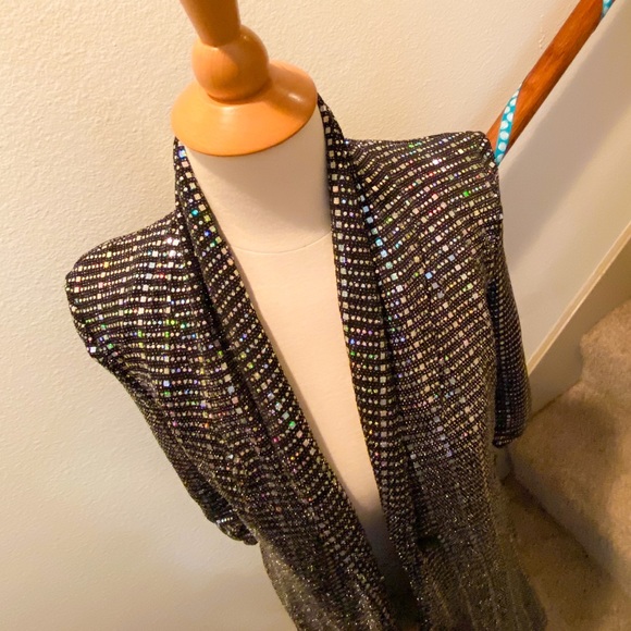 Double Breasted Sequin Coat Dress - Picture 12 of 15